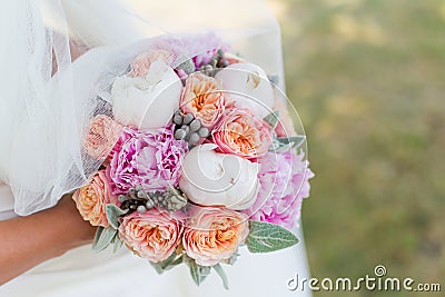 Wedding bouquet of the bride Stock Photo