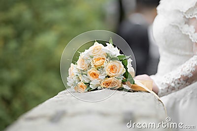 Wedding bridal bouquet. Beautiful flowers Stock Photo