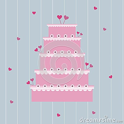 Wedding cake Vector Illustration
