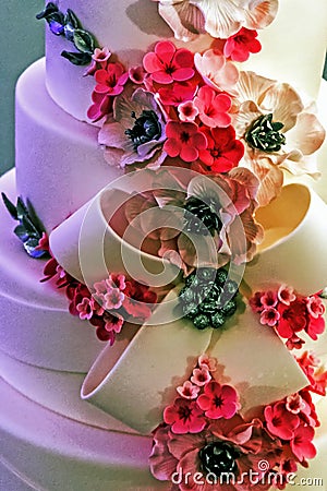 Wedding cake specially decorated.Detail 33 Stock Photo