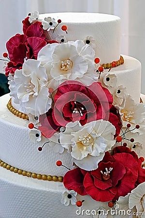 Wedding cake specially decorated.Detail 11 Stock Photo