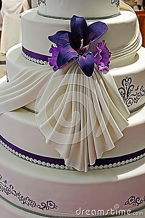 Wedding cake specially decorated.Detail 21 Stock Photo