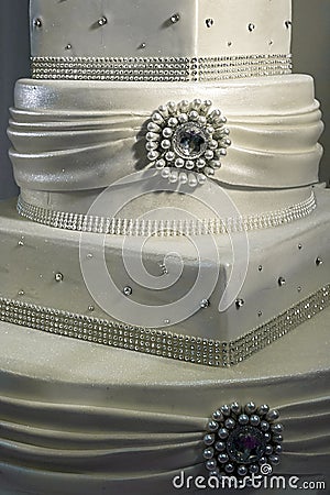 Wedding cake specially decorated.Detail 14 Stock Photo