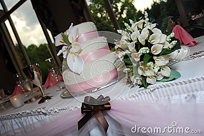 Wedding Cake Table 4 Stock Photo