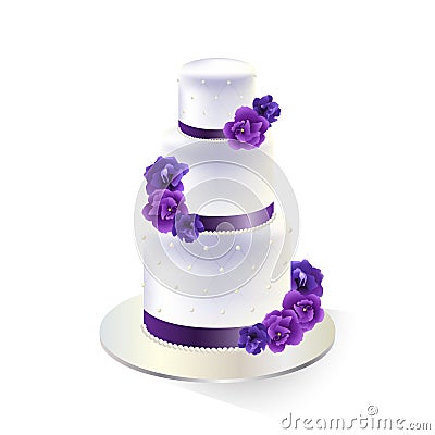 Wedding cake Vector Illustration