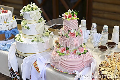 Wedding cakes. high sharpness. WEDDING Stock Photo