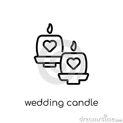 wedding Candle icon from Wedding and love collection. Vector Illustration