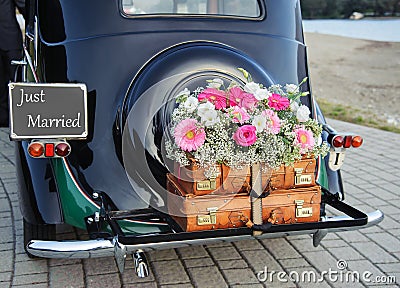 Wedding car Stock Photo