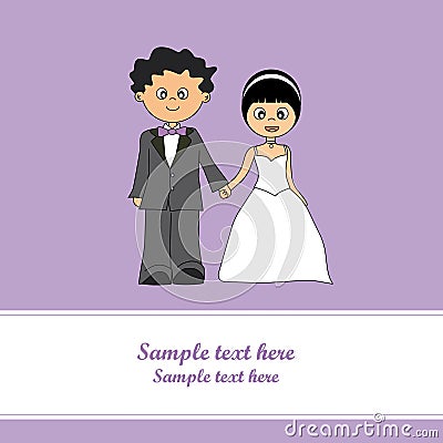 Wedding Card Vector Illustration