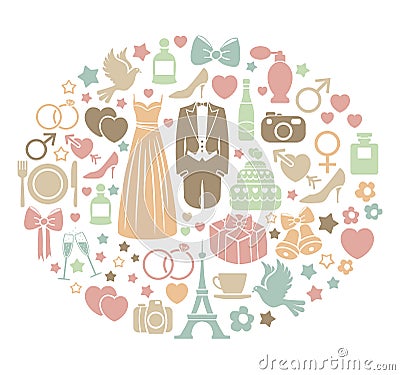 Wedding card Vector Illustration