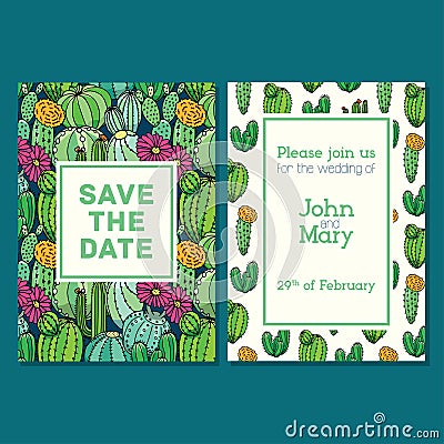 Wedding card invitation template editable, pattern design. Save the date card. Vector Illustration