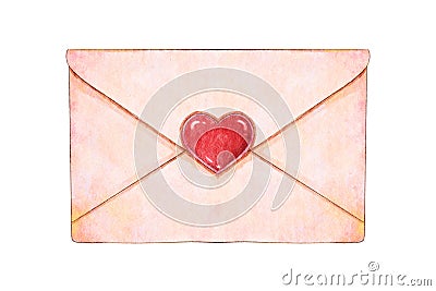 Wedding card . Valentines day object . Watercolor painting elements . Illustration Stock Photo