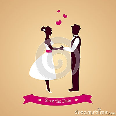 Wedding card Vector Illustration