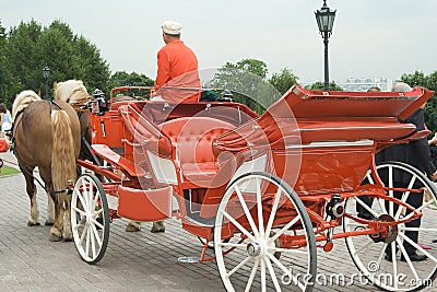 Wedding carriage Stock Photo