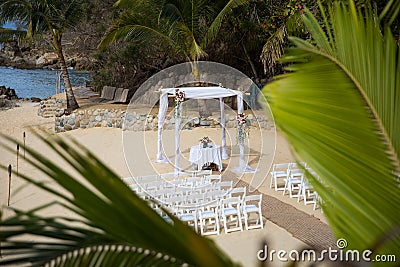 Wedding Details at Las Caletas Beach Editorial Stock Photo