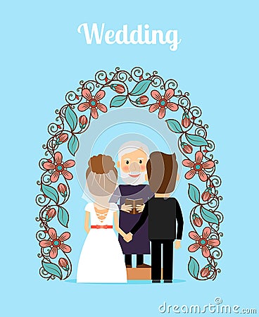 Wedding ceremony vector illustration Vector Illustration