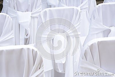 Wedding chair covers Stock Photo