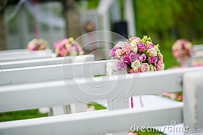 Wedding chairs Stock Photo