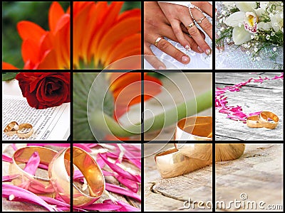 Wedding collage Stock Photo