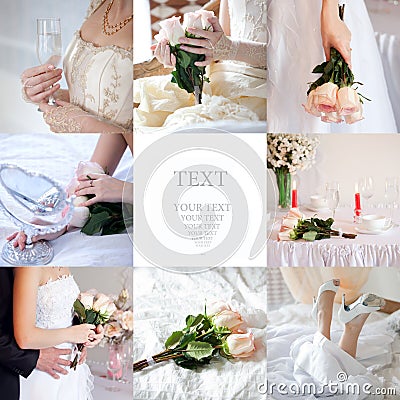Wedding collage Stock Photo