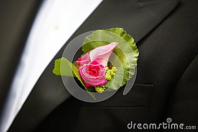 Wedding corsage Stock Photo