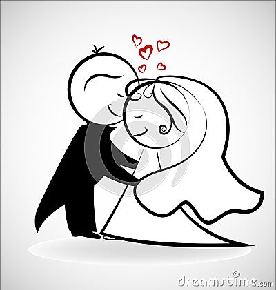 Wedding couple day icon Vector Illustration