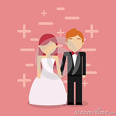 Wedding couple design Vector Illustration