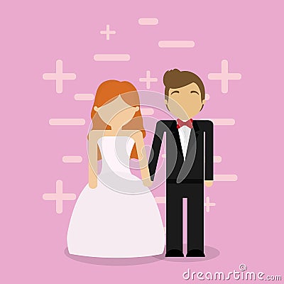 Wedding couple design Vector Illustration