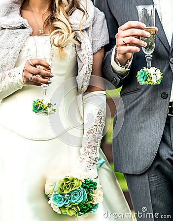 Wedding couple outdoor Stock Photo