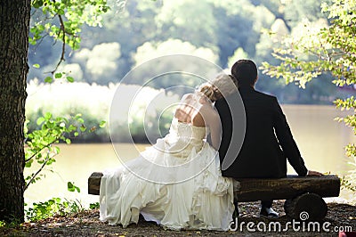 Wedding couple Stock Photo