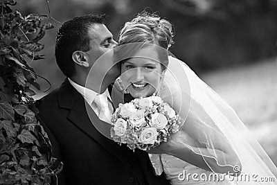 Wedding couple retro Stock Photo