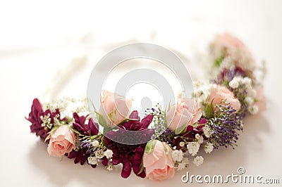 Wedding Crown Flowers Stock Photo