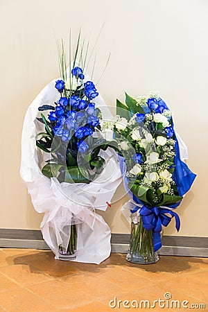 Wedding day and Bridal bouquets for bride Stock Photo