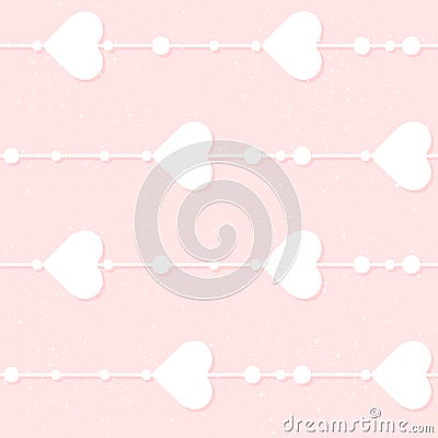 Wedding decor. Bridal romantic seamless pattern background for w Vector Illustration