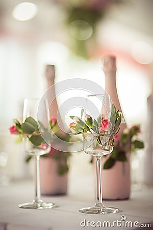 Wedding decor / table decoration Stock Photo