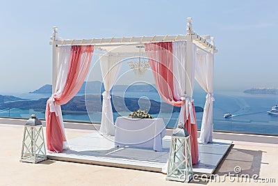 Wedding decorations with flower Stock Photo