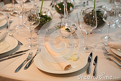 Wedding dinner Stock Photo