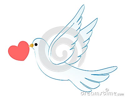 Wedding dove Vector Illustration