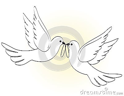 Wedding doves Vector Illustration