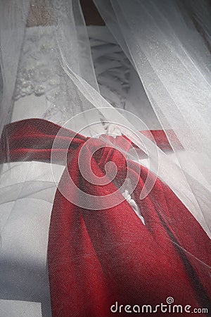 Wedding dress detail Stock Photo