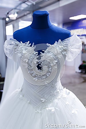 Wedding dresses wedding shop Stock Photo