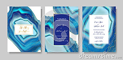 Wedding fashion geode or marble template, artistic covers design, colorful texture realistic backgrounds. Trendy pattern Vector Illustration