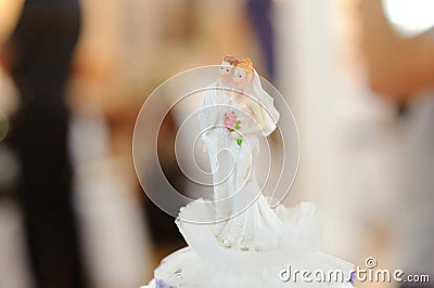 Wedding Figurine for Cake Stock Photo