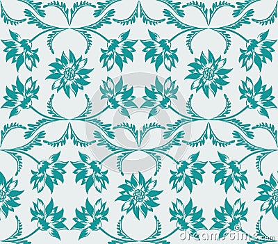 Wedding floral seamless pattern Vector Illustration