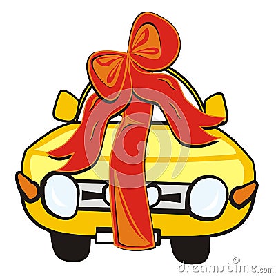 Wedding gift-car Vector Illustration