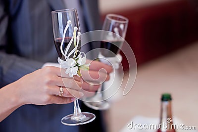 Wedding glasses Stock Photo