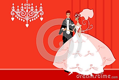 Wedding graphic wedding couple Stock Photo