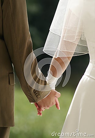 Wedding hands Stock Photo
