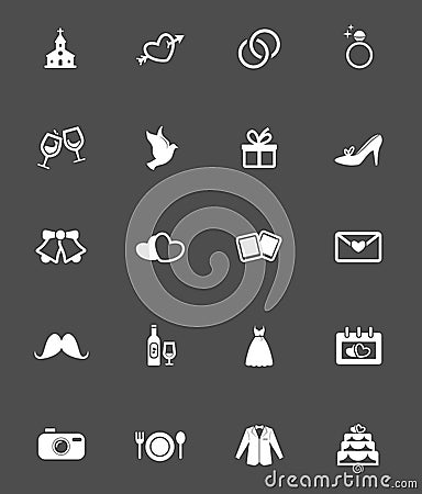 Wedding icons Vector Illustration