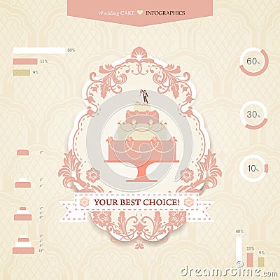 Wedding infographics Vector Illustration